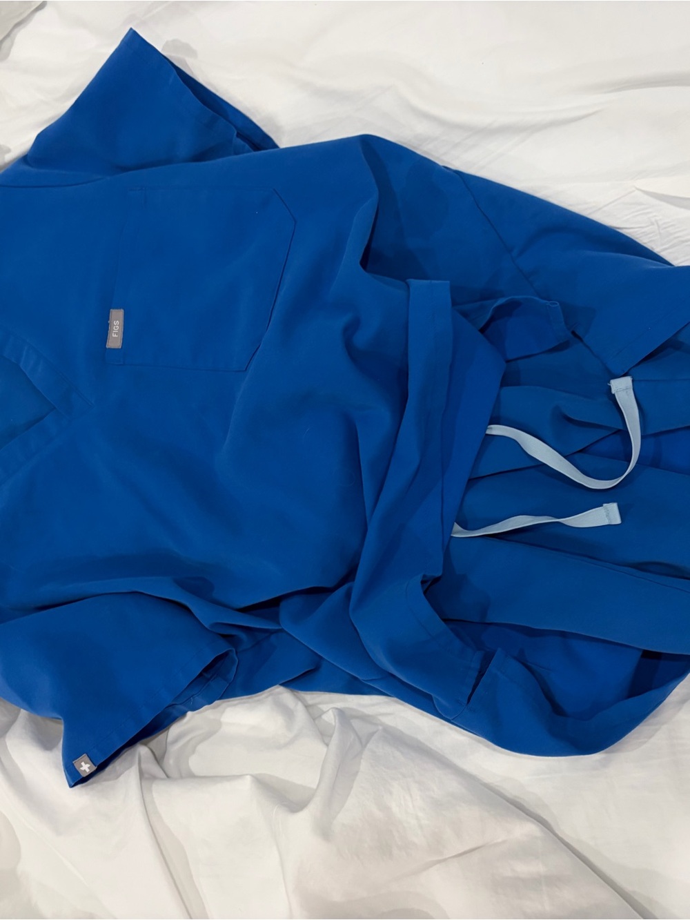 Figs Women's Scrub Hoodie in Royal Blue
